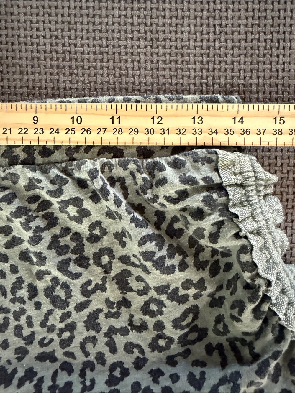 Leopard Lounge Set Maronie Olive Green Oversized Top Drawstring Shorts S Boho - Picture 10 of 14